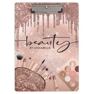 Porte-bloc Cosmétique Rose de beauté Parties scintillant or 