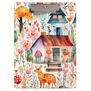 Porte-bloc Cottage noyau floral de campagne animaux maisons
