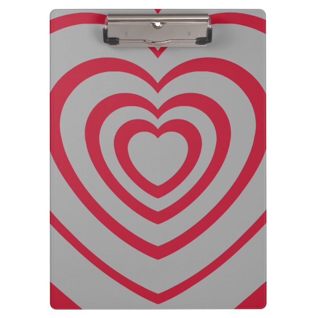 Porte-bloc Couche rouge et gris Coeur esthétique (Devant)