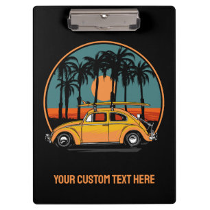 Porte-bloc Coucher de soleil Tropical de texte personnalisé