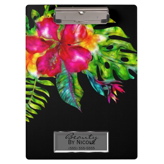 Porte-bloc Couleur claire Tropical Floral Feuilles (Devant)