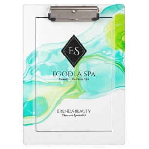 Porte-bloc Couleurs d'eau à l'encre abstraite marbrage