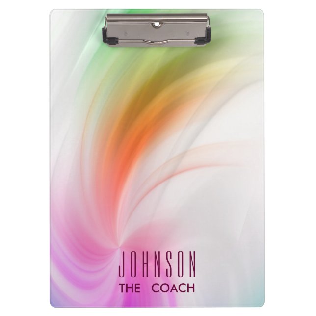 Porte-bloc Courbes arc-en-ciel peintes Courbes de début (Devant)