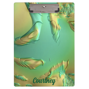Porte-bloc COURTNEY~ Beurre vert~ original fractal ~ 3D ~
