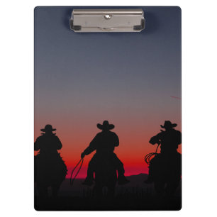 Porte-bloc cowboy au coucher du soleil