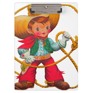 Porte-bloc Cowboy Retro Boy Child Cute Western