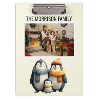 Porte-bloc Cozy Winter Penguin Family