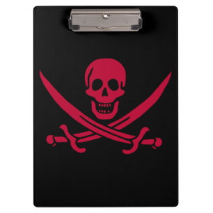 Porte-bloc Crâne et épées de Crimson Drapeau pirate de Calico