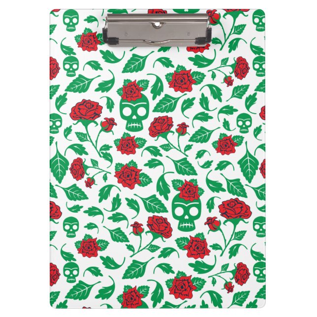 Porte-bloc Crânes et roses de Frida Kahlo | (Devant)