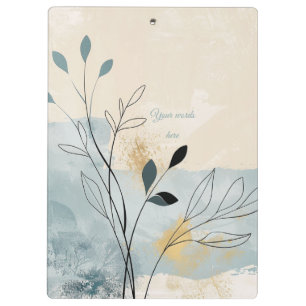 Porte-bloc Créez Votre Propre Aube Florale Bleue Dorée Minima