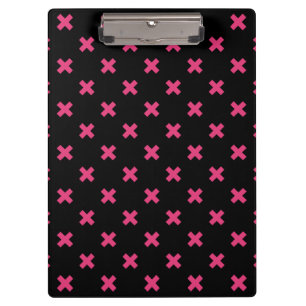 Porte-bloc Crochis Fuchsia sur noir