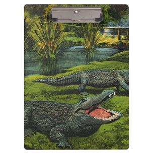 Porte-bloc Crocodiles vintages, Reptiles Marine Life Animaux