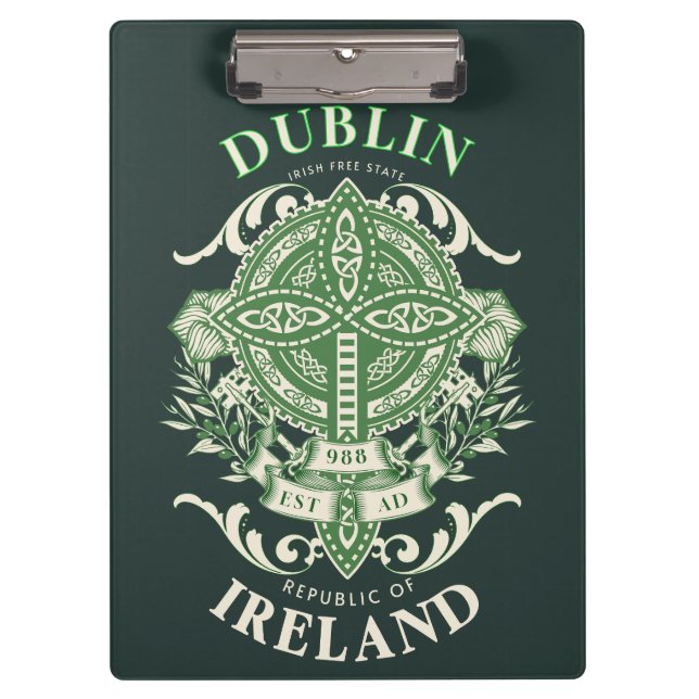 Porte-bloc Croix celtique irlandaise de Dublin (Devant)