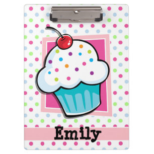 Porte-bloc Cupcake, Rose, Bleu, Vert, Pois
