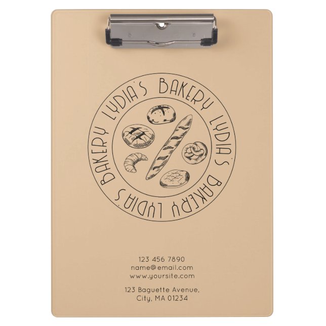 Porte-bloc Custom Bakery Logo Clipboard (Devant)