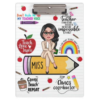 Porte-bloc Custom Teacher Clipboard – Back to School Gift