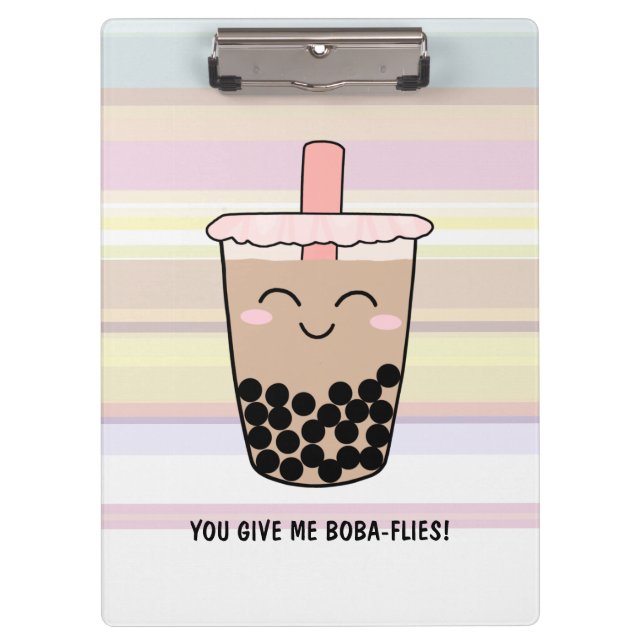 Porte-bloc Cute Boba Milk Tea Pun Porte - bloc (Devant)