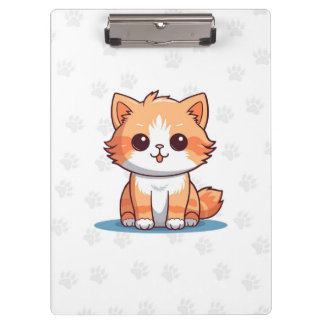 Porte-bloc Cute Cat Paw Print Clipboard Aesthetic Cat Design