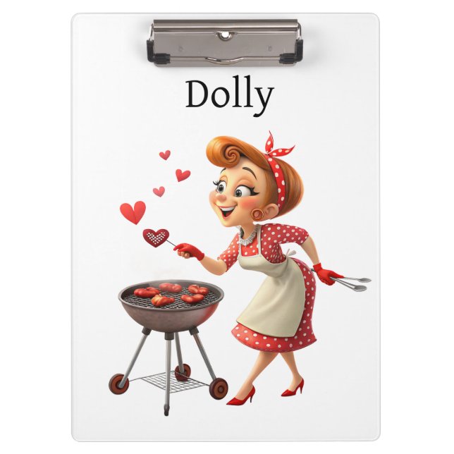 Porte-bloc Cute Cooking Love Red Hearts Clipboard  (Devant)