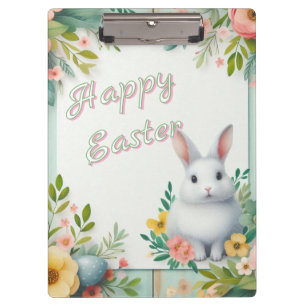 Porte-bloc Cute, floral heureux lapin de Pâques