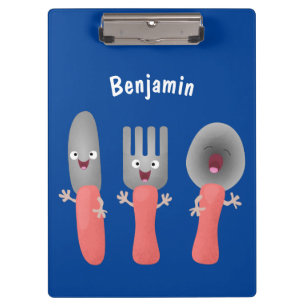 Porte-bloc Cute fourche couteau et cuillère dessin de couvert