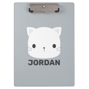 Porte-bloc Cute Little Cat avec nom personnalisé