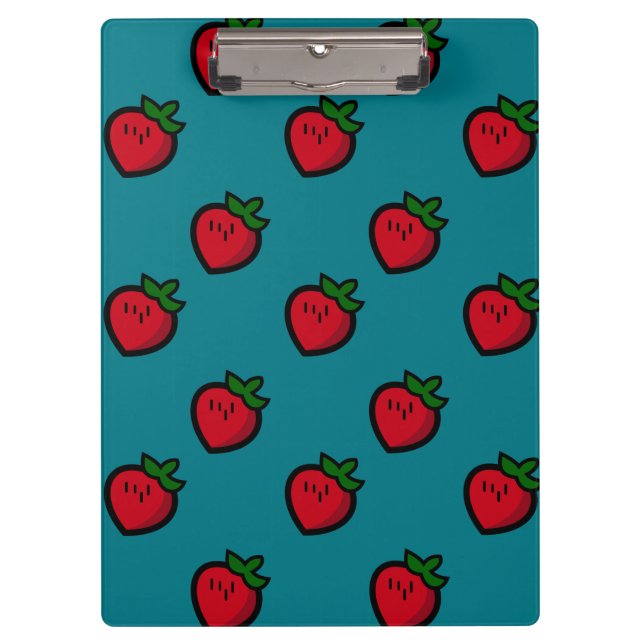 Porte-bloc Cute Red Strawberry Pattern for Vegetarians (Devant)
