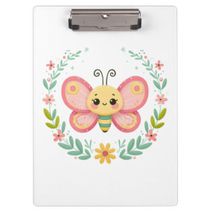 Porte-bloc Cute, ressort/papillon