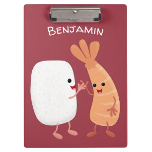 Porte-bloc Cute sushi riz crevettes amis dessin animé