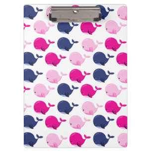 Porte-bloc Cute Whales, Pattern of Whales, Sea Animals