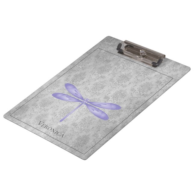 Porte-bloc Damas de libellule violette (Incliné)