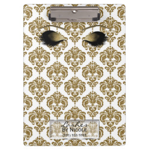 Porte-bloc Damask White Gold Maquillage Eyes Lashes Personnal