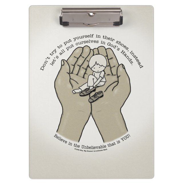 Porte-bloc Dans les mains de Dieu (Devant)