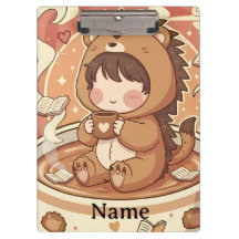 Porte-bloc de bureau chibi hérisson professionnel