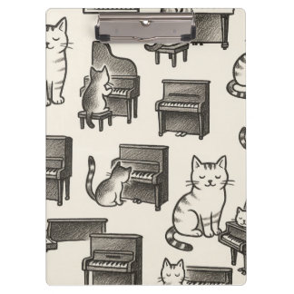 Porte-bloc de chat sur piano