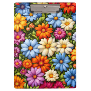 Porte-bloc De jolies fleurs, vivement colorées,