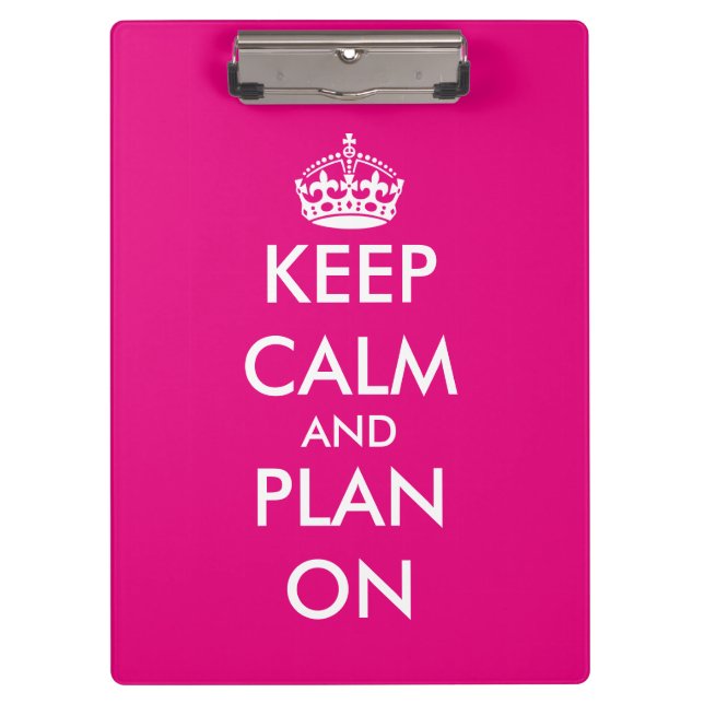 Porte-bloc de planification de mariage Keep calm r (Devant)