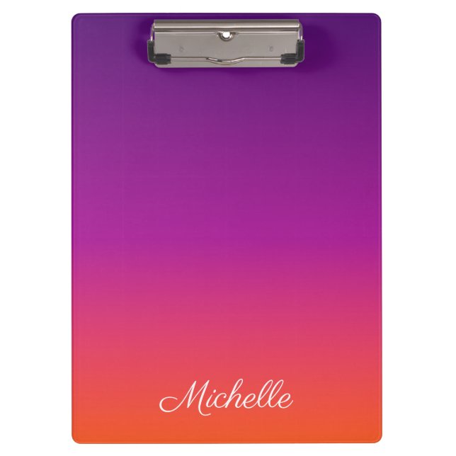 Porte-bloc dégradé violet, rose et orange foncé (Devant)