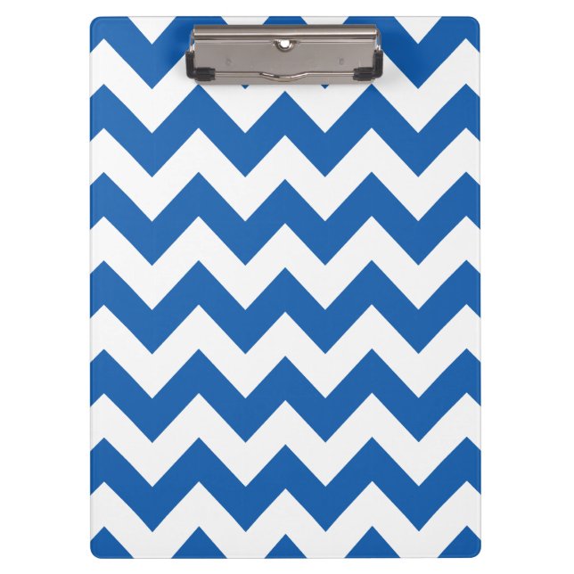 Porte-bloc Denim Blue Bold Chevron (Devant)