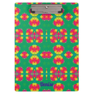 Porte-bloc DENISE ~ Conception Rose, Rouge, Jaune et Verte