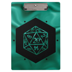 Porte-bloc Dés RPG   Emerald Imaginaire Tabletop Retro Gamer