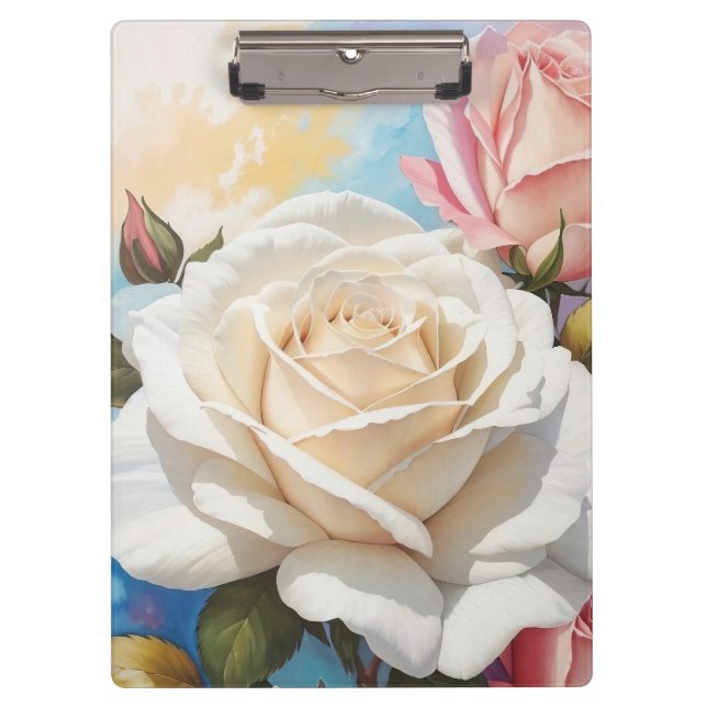 Porte-bloc Design de peinture Rose Bouquet (Devant)