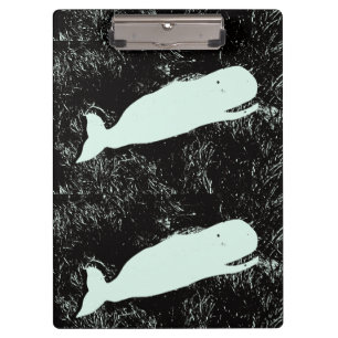 Porte-bloc deux baleines blanches porte - bloc