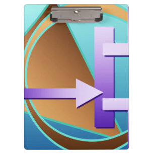 Porte-bloc "Diagramme de circuit" imprimé art numérique, turq