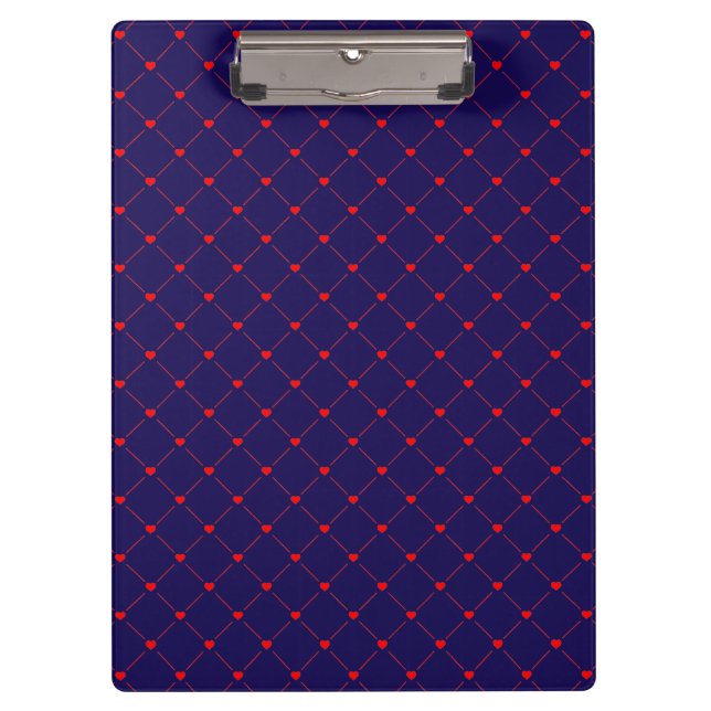 Porte-bloc Diamond Shaped Red Heart & Line Art (Devant)