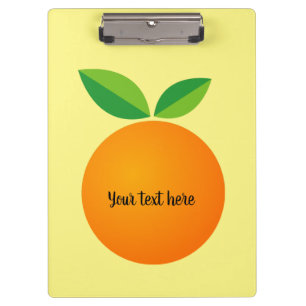 Porte-bloc Diététiste nutritionniste de fruits orange