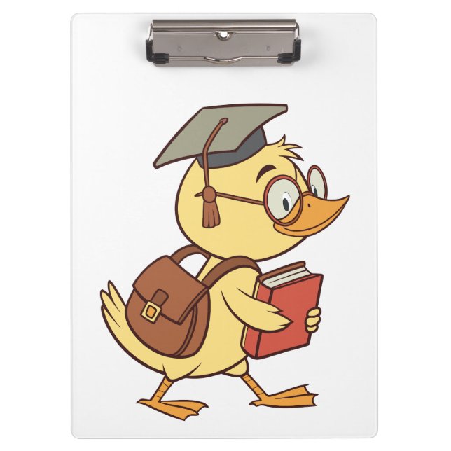 Porte-bloc Diplôme d'étudiant en canard à dessin intelligent (Devant)