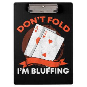 Porte-bloc Dont fold Poker