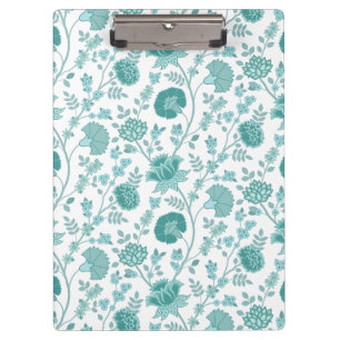 Porte-bloc Dos de motifs floraux jacobéens sur blanc