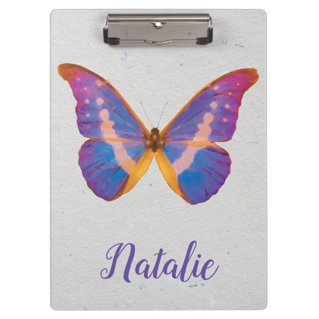 Porte-bloc Dossier de poche de papillon d'aquarelle péruvien (Devant)